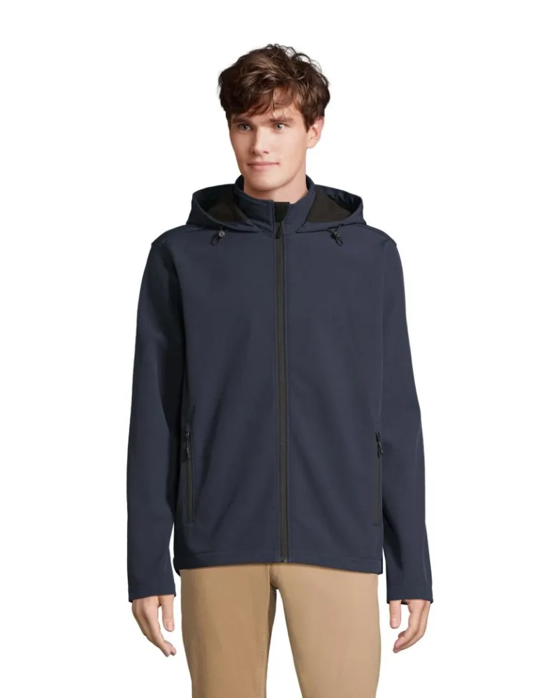 Куртка софтшел чоловіча SOL'S Race Hooded — кобальт