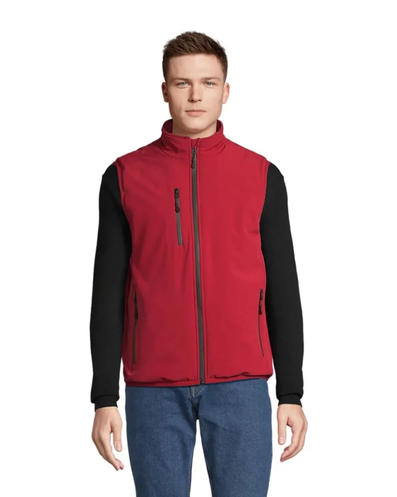 Жилет софтшел SOL’S Falcon Padded BW — перцево-червоний