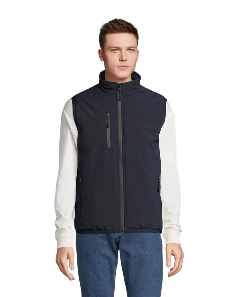 Жилет софтшел SOL’S Falcon Padded BW — тьмяно-чорнильний