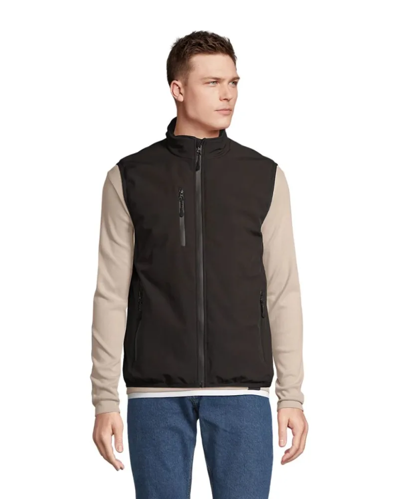 Жилет софтшел SOL’S Falcon Padded BW — чорний