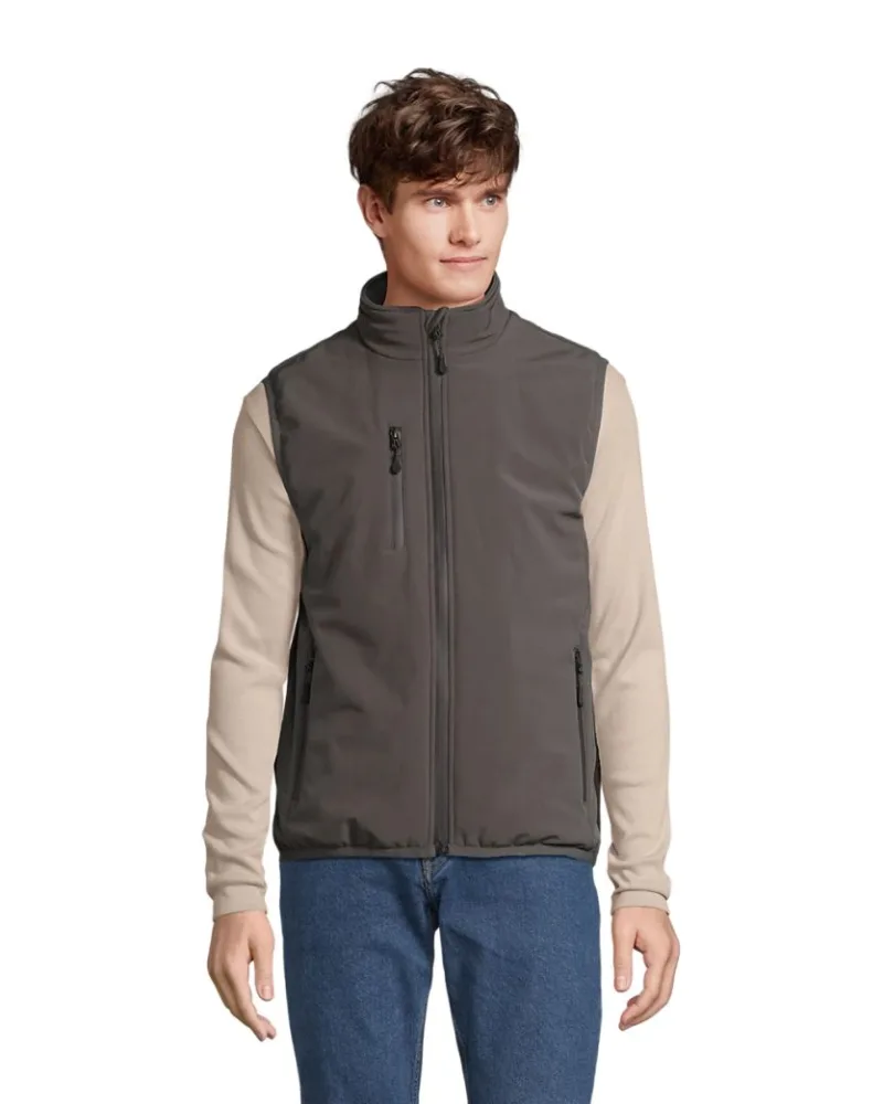 Жилет софтшел SOL’S Falcon Padded BW — вугільно-сірий