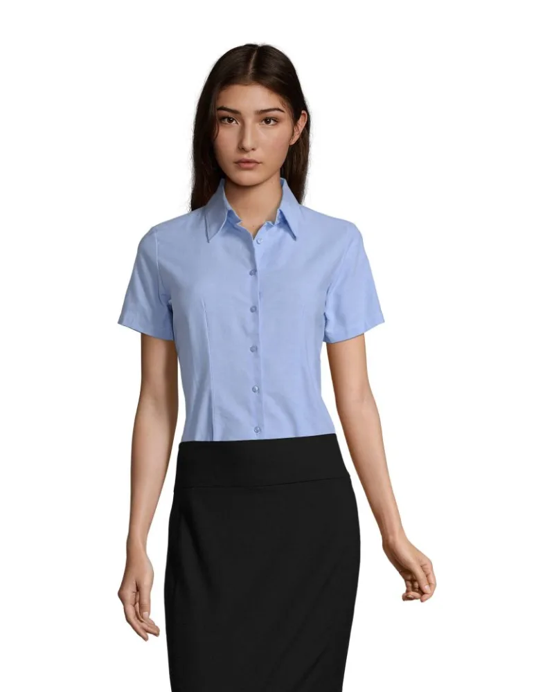 Сорочка жіноча SOL'S Elite Short Sleeve — блакитний