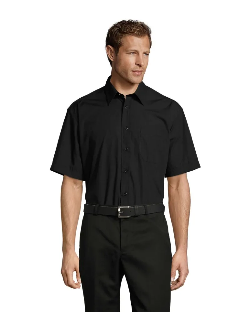 Сорочка чоловіча SOL'S Bristol Short Sleeve — чорний