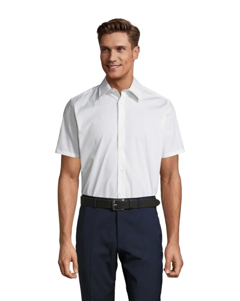 Сорочка чоловіча SOL'S Broadway Short Sleeve — білий